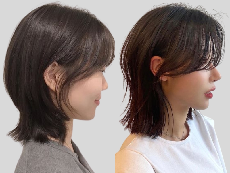 Tóc mullet layer hai mái uốn xoăn nhẹ (Nguồn: chahong.com)