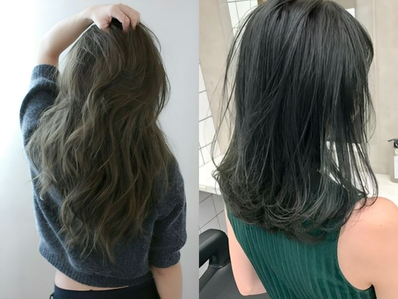 Nâu tây kết hợp sắc rêu giúp bạn cá tính và nổi bật hơn (Nguồn: Wella.vn, CHAHONG Salon)