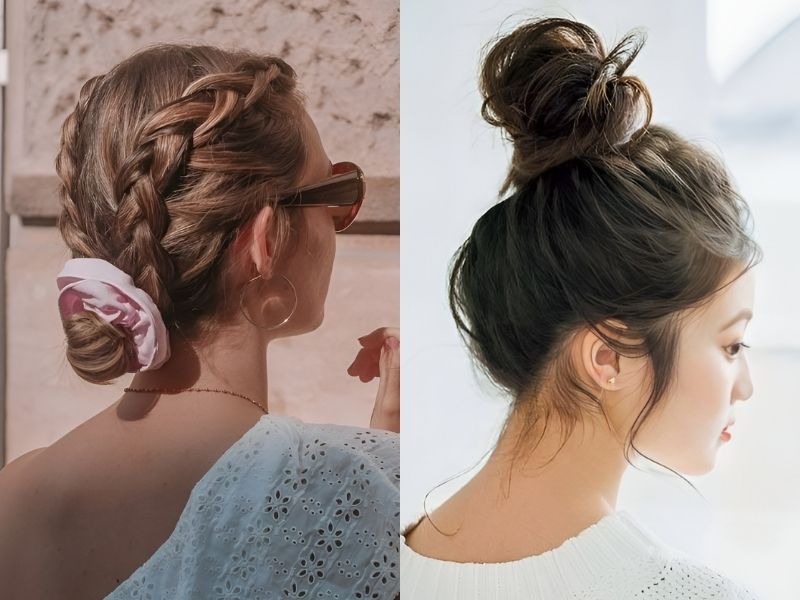 Kiểu tóc búi đem lại vẻ ngoài năng động, trẻ trung (Nguồn: Hairstyle Idea, withonline.jp)