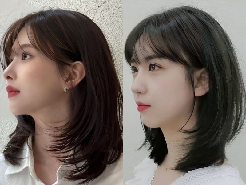 Tóc mullet layer uốn chữ C (Nguồn: kbeautyaddiction.com)