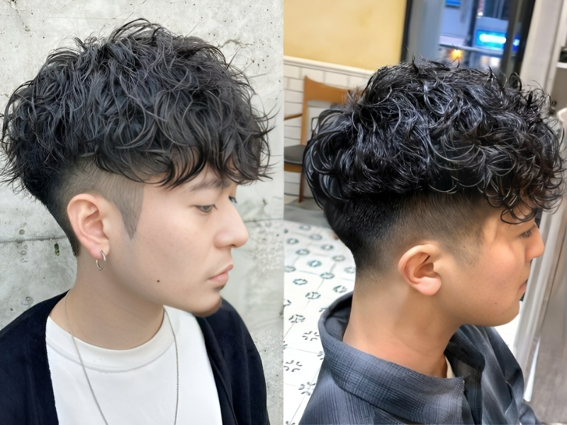 Kiểu tóc undercut uốn rối thích hợp cho nam sở hữu gương mặt trái xoan