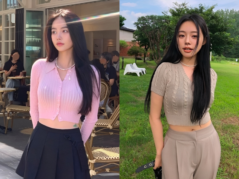 Áo dệt kim là biểu tượng ngày thu không thể bỏ qua trong các outfit mùa này. (Nguồn: 𝑌𝑢𝑛𝑎 𝑃' 𝐶ℎ𝑜𝑖𝑐𝑒 - Pinterest)