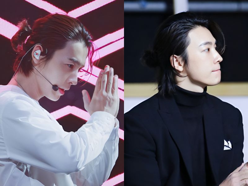 Man bun nam phong cách Hàn Quốc (Nguồn: Fansite Cream of Ocean)