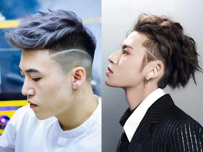 Mẫu tóc mohican dài kết hợp kẻ vạch cá tính (Nguồn: Vee Hair Salon, mydramalist.com)