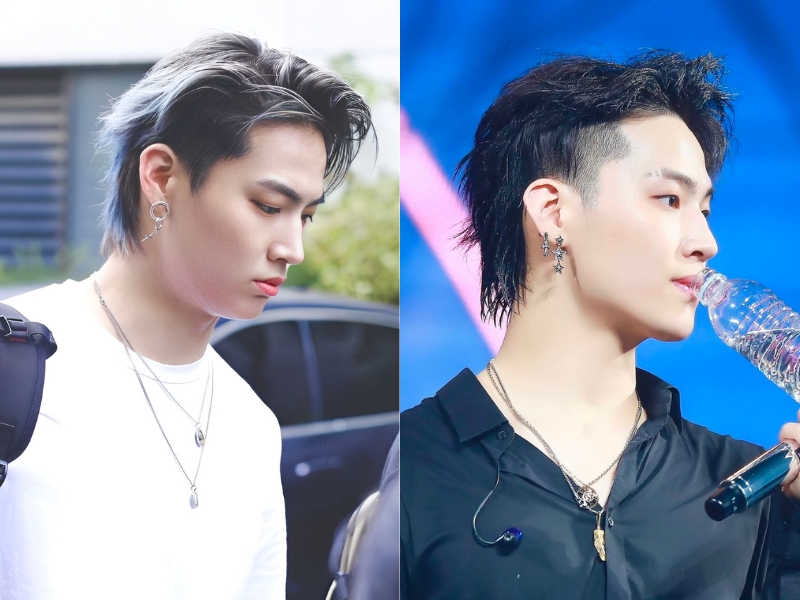 Mullet nam 2 mái fade siêu ngầu cho chàng cá tính. (Nguồn: Home Master Taeyong Fansite)