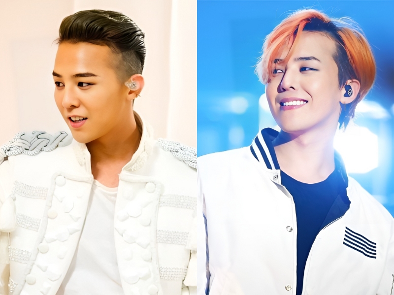 Tóc side part comb over sáng tạo và đầy cá tính. (Nguồn: G-DRAGON'S FANPAGE, Twitter @gdrxgn)