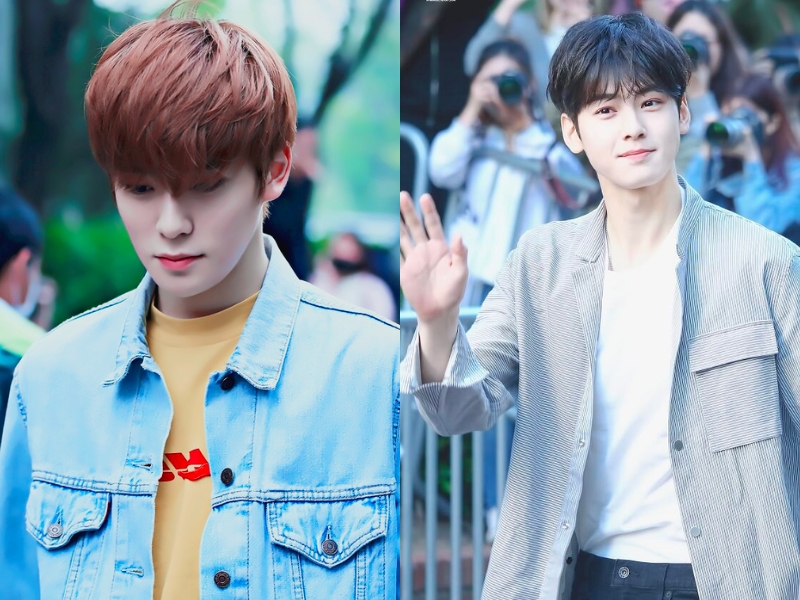 Tóc layer mái dài nhẹ nhàng và cá tính. (Nguồn: ChocoInRed - NCT Jaehyun 1st Vietnamese Fanpage, No BAby Cha Eun Woo Fansite)