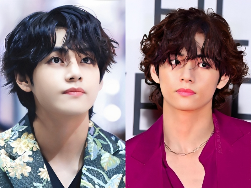 Tóc mullet xoăn nam cực kỳ sang trọng. (Nguồn: Taehyung.net Fansite)