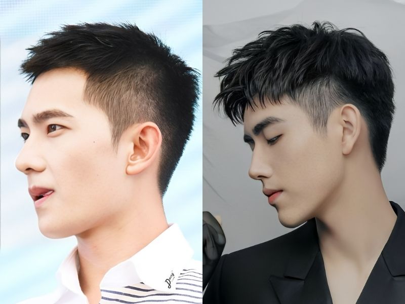 Kiểu tóc nam undercut mái ngắn với phần tóc mái độc đáo và cá tính (Nguồn: withhnil, Lin Yi)