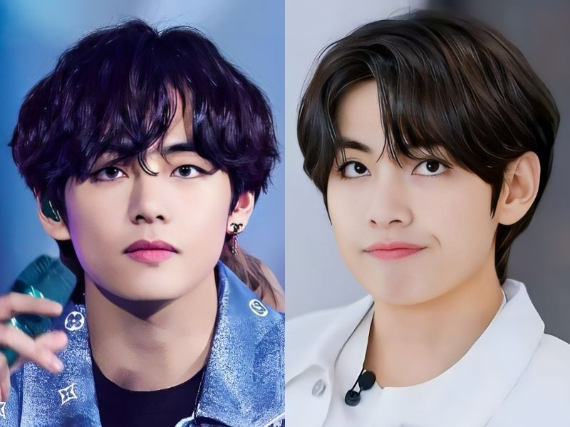 Tóc mái rủ kết hợp xoăn nhẹ giúp các chàng trai trông cá tính hơn (Nguồn: Fansite TaeBear, Bighit Music)