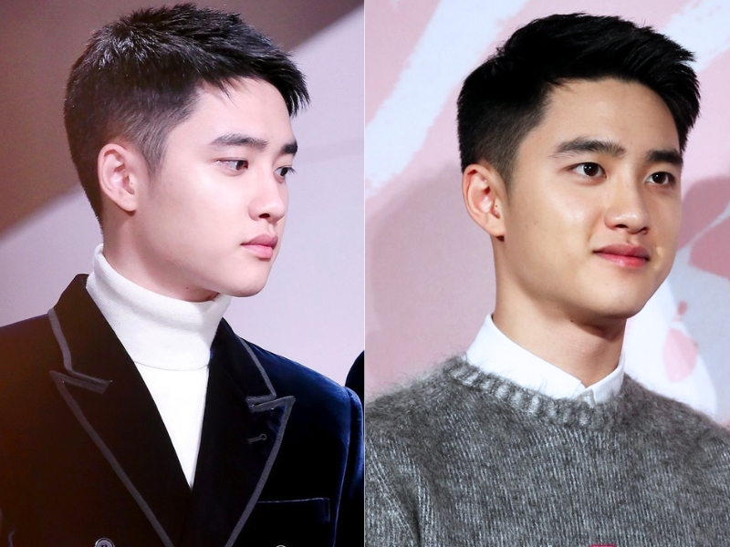 Side buzz cut trẻ trung và cực kỳ năng động. (Nguồn: 도경수 — Fansite Kyungsoo's, Navers)