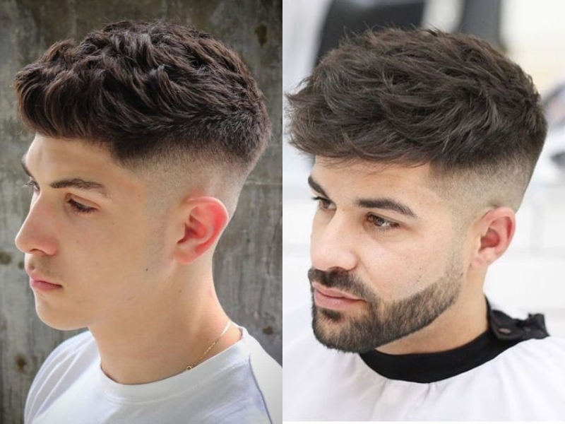 Tóc short quiff textured mang vẻ đẹp cổ điển với phần tóc uốn sóng nhẹ từng lớp bồng bềnh 