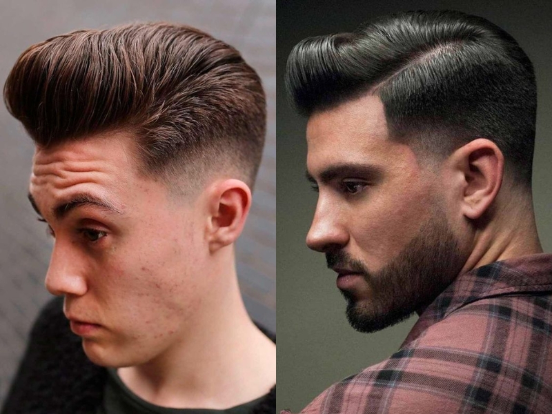 Tóc pompadadour undercut uốn nhẹ tạo nên sự sáng tạo cho phong cách của mình