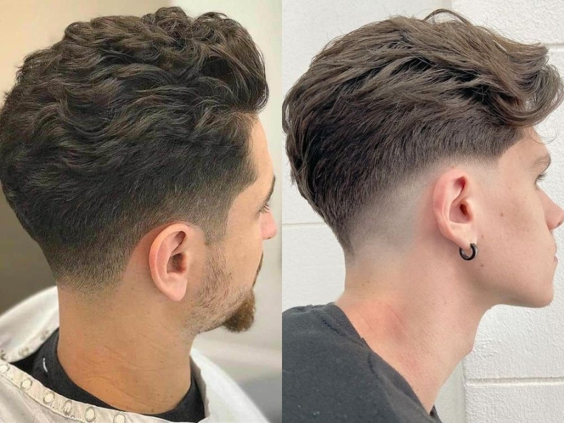 Tóc short quiff uốn sóng tự nhiên tạo nên điểm nhấn độc đáo, mới mẻ 