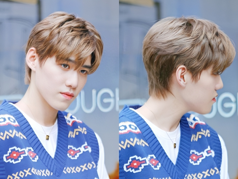 Tóc mullet layer nhuộm nâu vàng (Nguồn: — BIL 💫 – Pinterest)