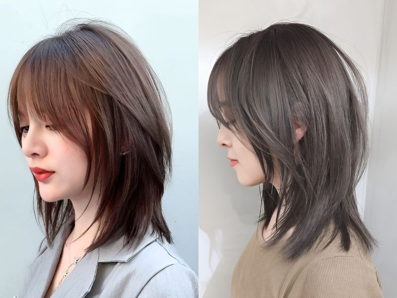 Tóc mullet layer ngắn duỗi thẳng tự nhiên (Nguồn: beauty.hotpepper.jp)