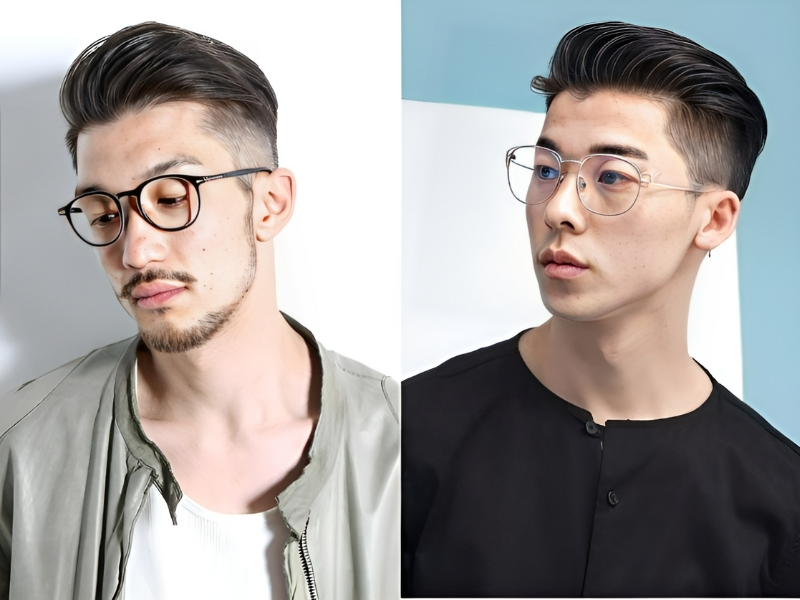 Mohican chéo uốn phồng là kiểu tóc đã được tạo sẵn form dáng