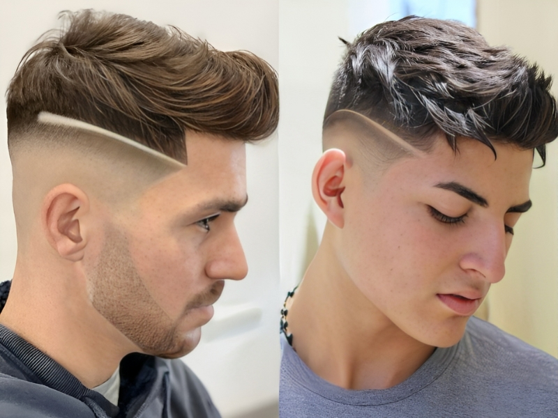 Tóc short quiff kẻ vạch hai bên phần gáy vô cùng độc đáo và ấn tượng