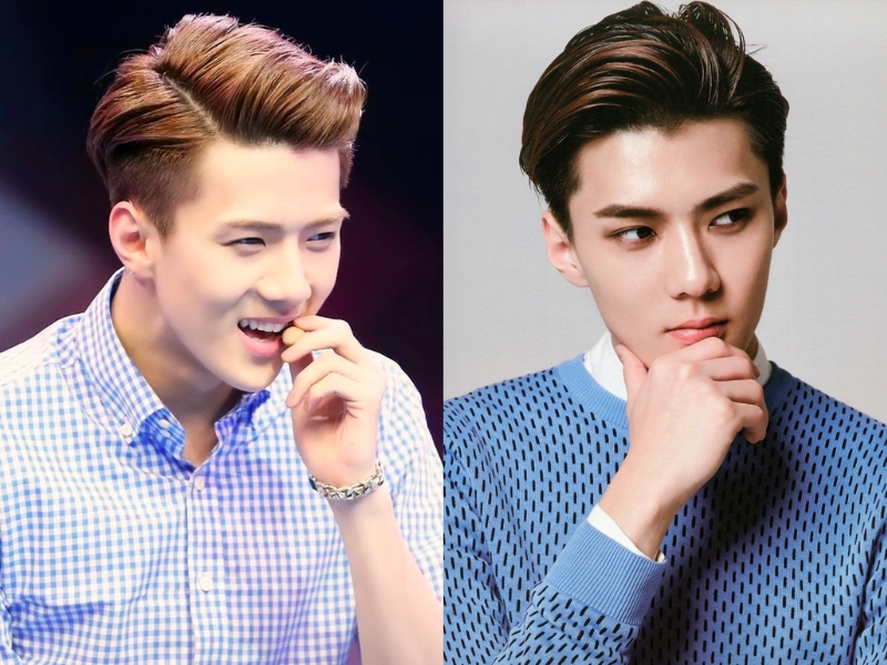 Side part pompadour cá tính và lém lỉnh. (Nguồn: Sm Entertainment - Sm Family)