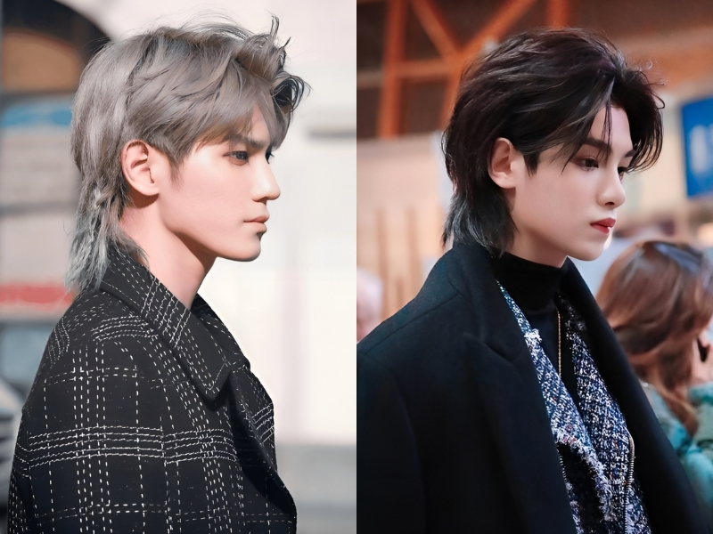 Kiểu tóc mullet 2 mái trẻ trung, thời thượng. (Nguồn: Black Moon Fansite, Hoàng Minh Hạo - Justin Is The Best)