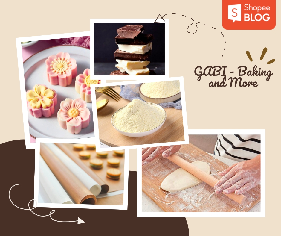 Gian hàng của GABI – Baking and More có đầy đủ tất cả những nguyên liệu làm bánh trung thu. (Ảnh: Shopee Blog)