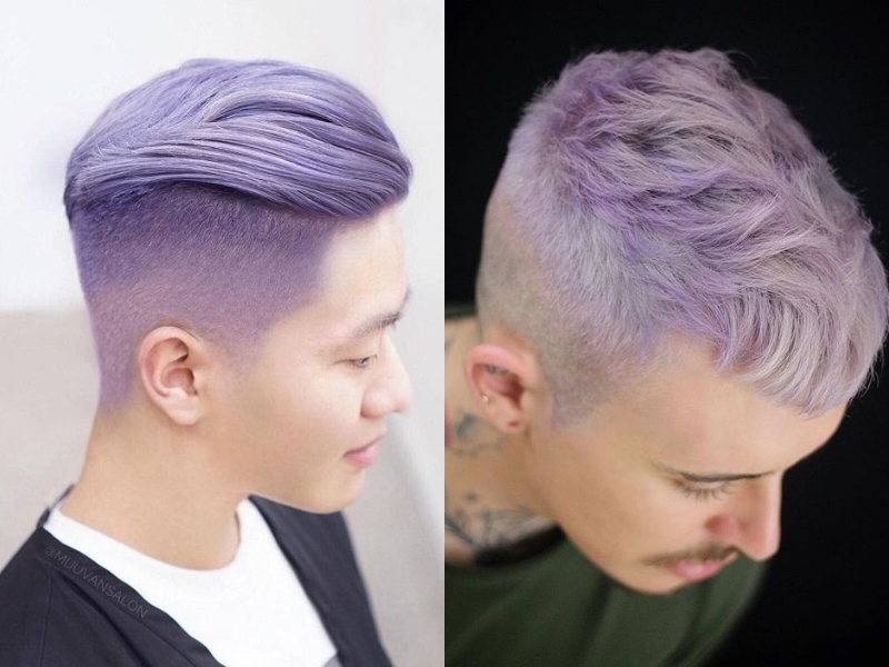 Nhuộm tím khói nhạt yêu cầu kỹ thuật vô cùng cao (Nguồn: Dyke hair)