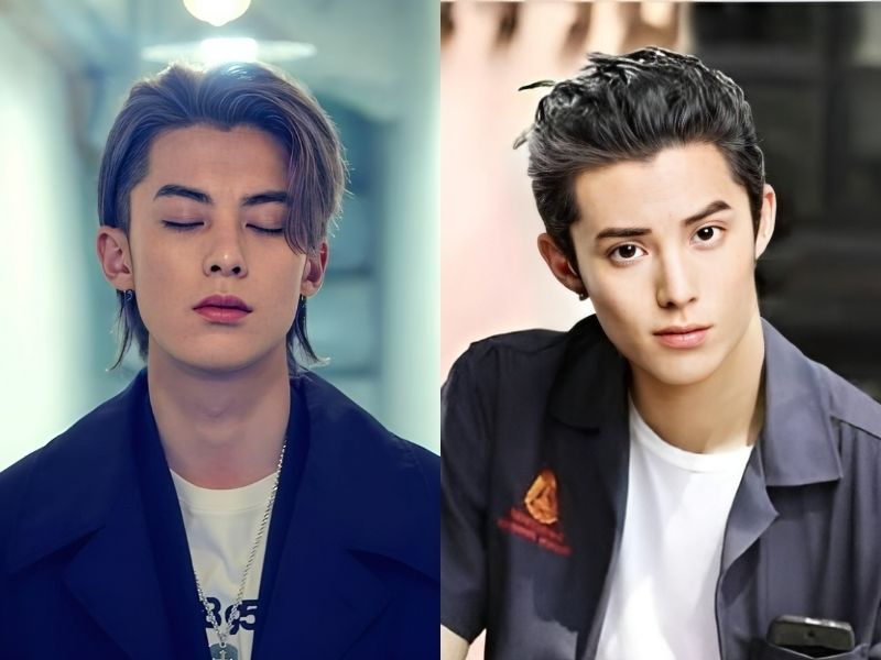 Cá tính và sành điệu hơn với kiểu tóc two block dài (Nguồn: Weibo Dylan Wang)