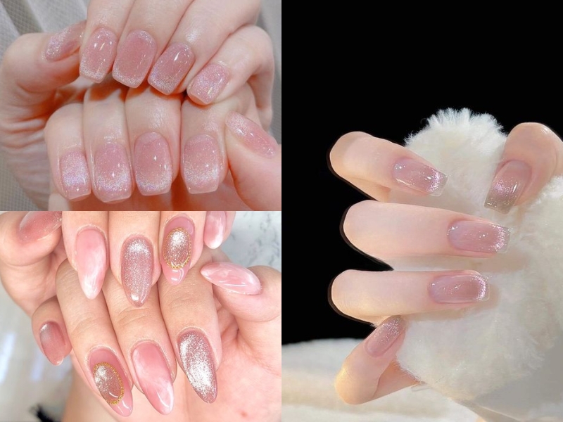 nail hồng thạch mắt mèo nhạt