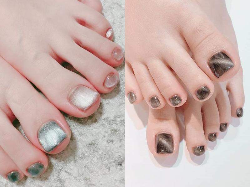 nail mắt mèo sơn màu đen trung tính