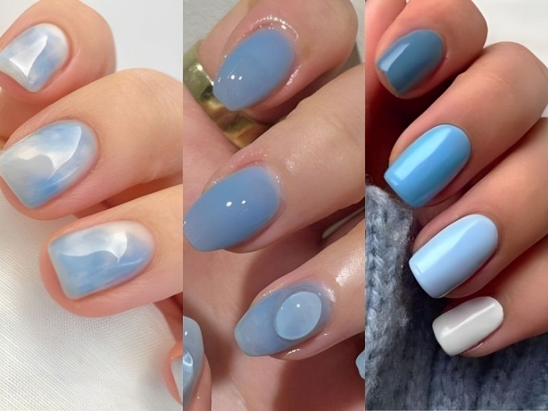 TOP 25+ mẫu nail đẹp màu xanh nhất định đẹp, cuốn hút