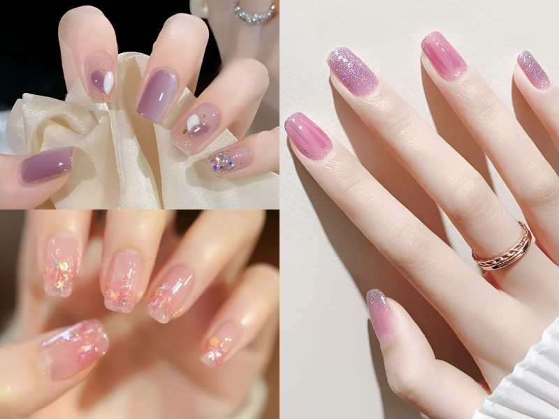 Nail thạch màu tím