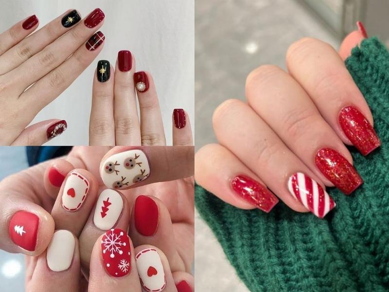 5 mẫu nail đẹp lung linh dành cho nàng đi chơi đêm Noel - BlogAnChoi