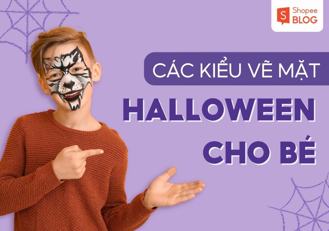 Vẽ mặt halloween cho bé