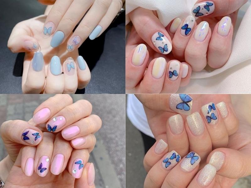 Nail Hàn Quốc họa tiết hình bướm nhỏ