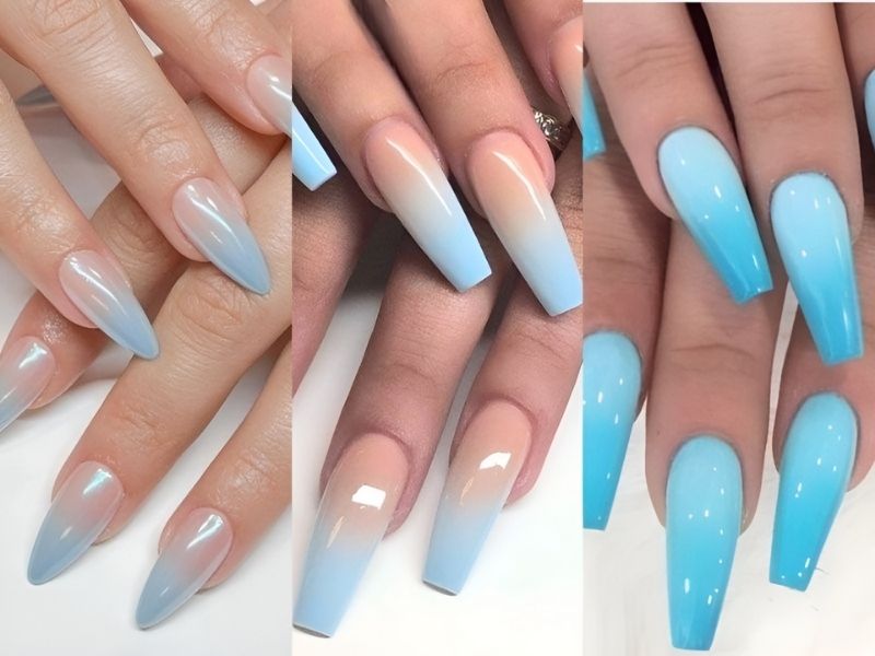 40+ Mẫu Nail Màu Xanh Dương Nhạt đẹp yêu thích nhất