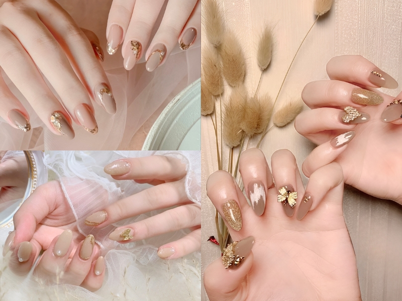 Nail cô dâu màu nude. (Nguồn: Silvana Luna - Pinterest)