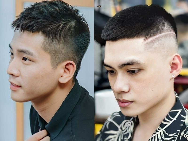 Thăng hạng nhan sắc cực đỉnh với tóc húi cua mái chéo (Nguồn: menhairstyle.com, Phong B&B)