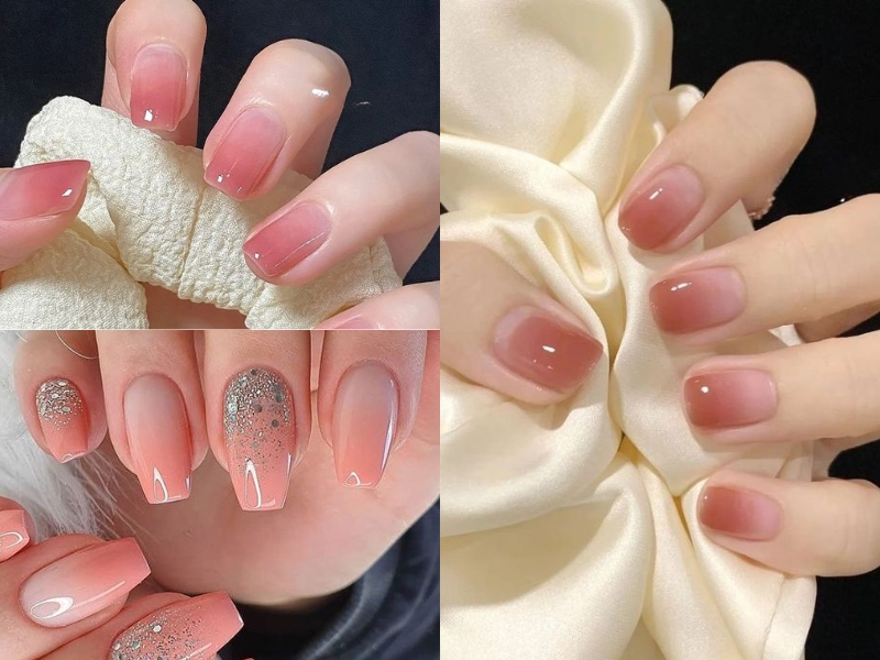 Gợi ý mẫu nail ombre thạch hồngg | Bộ sưu tập do Đào Khánh Linh đăng |  Lemon8