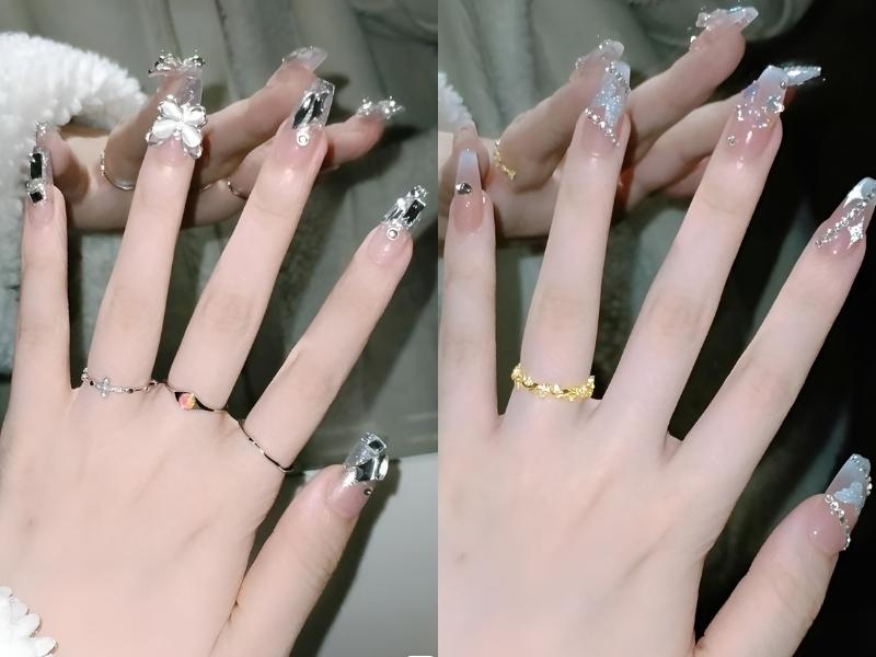 Đính đá lên nail giúp nàng nổi bật hơn (Nguồn: ᧔♡᧓, 𖦹⭑ | st★rg!rl)