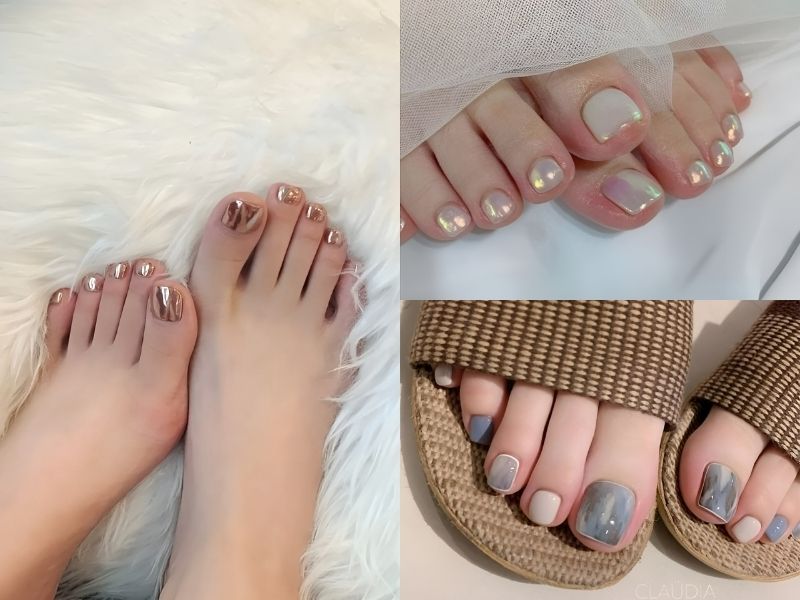 Tráng gương độc đáo tăng thêm nét nổi bật cho bộ nail (Nguồn: Dilys, Beauty D, Claudia Nail Art)