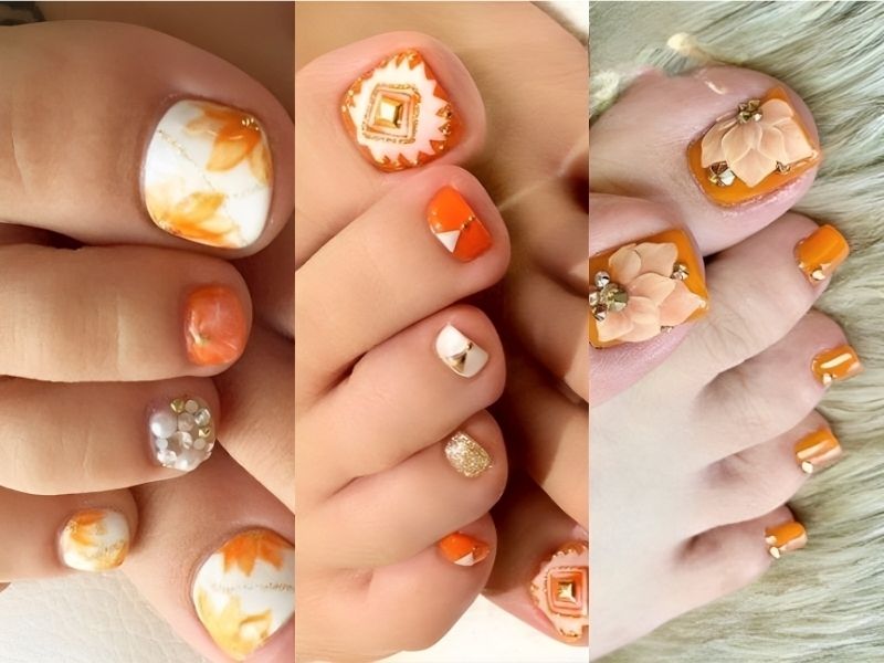 Top các mẫu nail màu cam tươi trẻ, nổi bật cho các bạn gái yêu thích sự  năng động - biri.vn