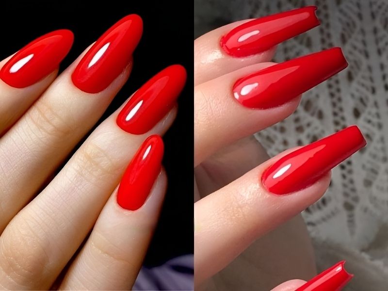 Mẫu nails tone đỏ đón tết | Báo Hà Tĩnh