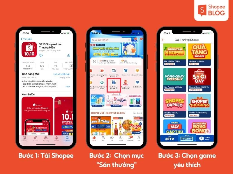 Hướng dẫn truy cập chơi game trên Shopee