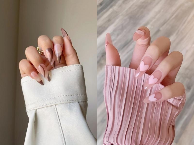 Có rất nhiều mẫu nail móng nhọn tròn đẹp (Nguồn: Chic Pursuit | Outfit Ideas, Luxury Fashion & Beauty, AliExpress)