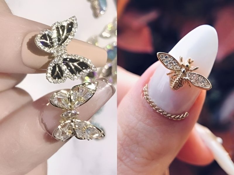 Nail charm bướm to