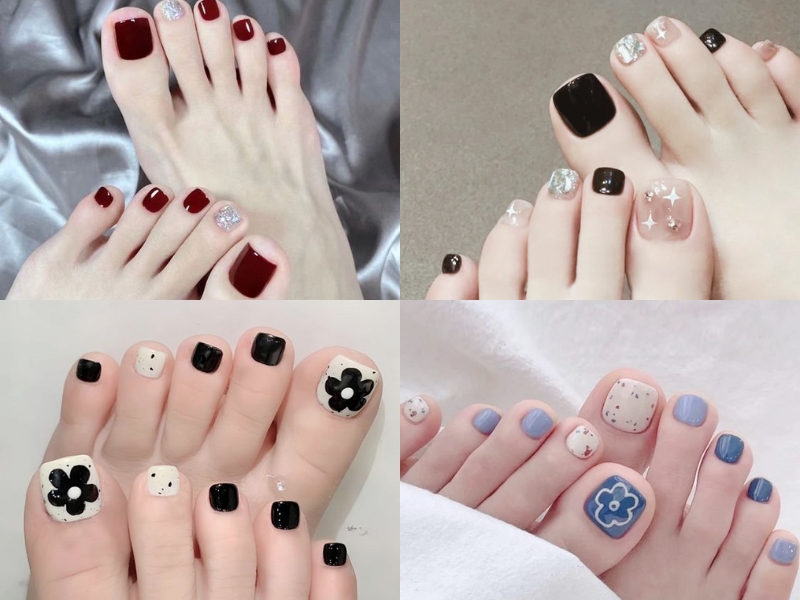 20+ mẫu nail với màu sơn móng chân làm trắng da, nữ tính