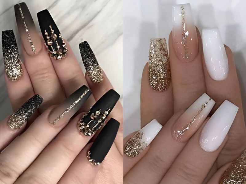 99+ mẫu nail đính đá móng chân đẹp nhất