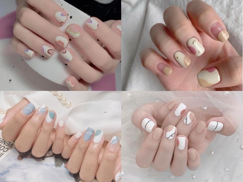 nail hàn quốc họa tiết gợn sóng