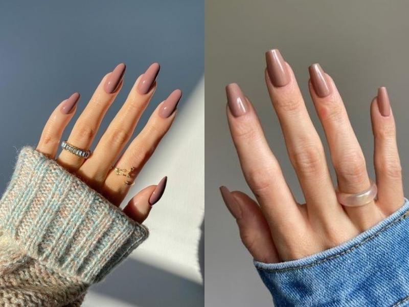 Nail nude móng nhọn