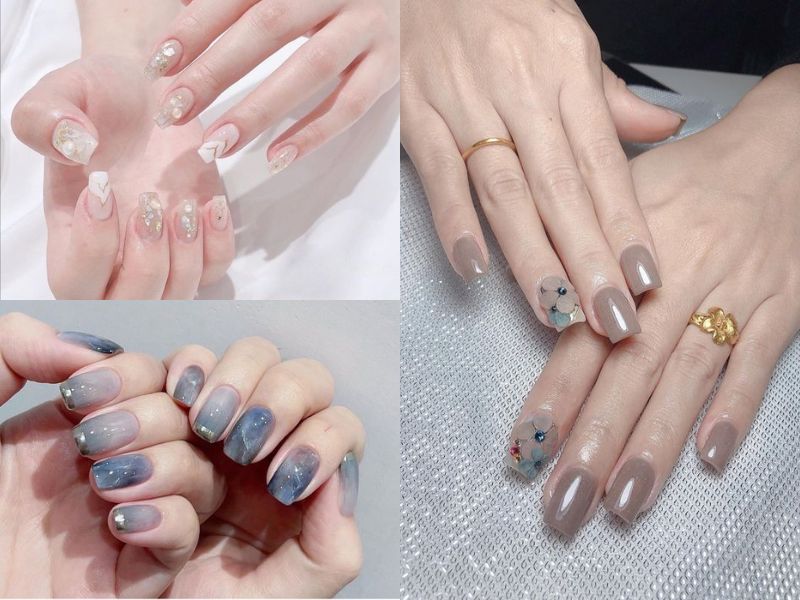 Mẫu móng vuông đơn giản dài sơn thạch (Nguồn: Jade Phan NailArt - Pinterest)